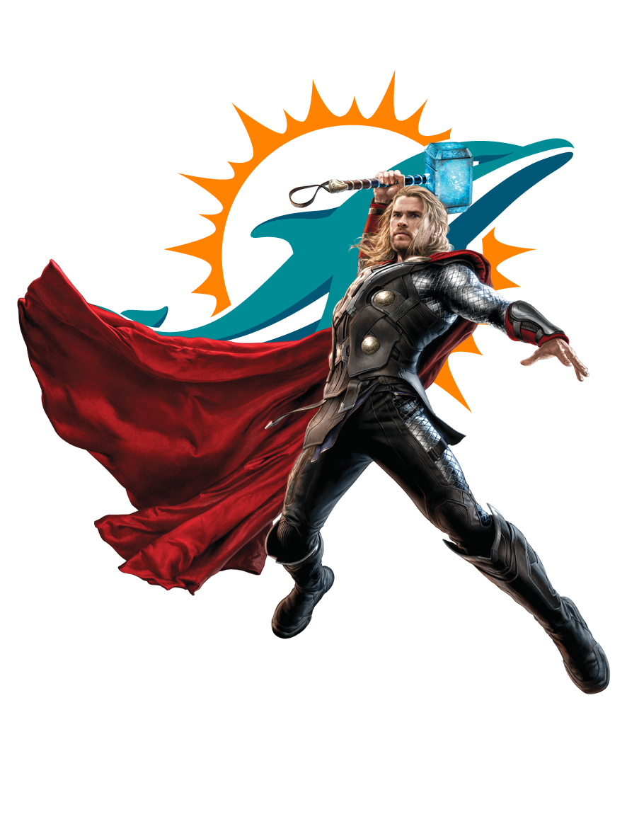 Miami Dolphins Thor Logo vinyl decal